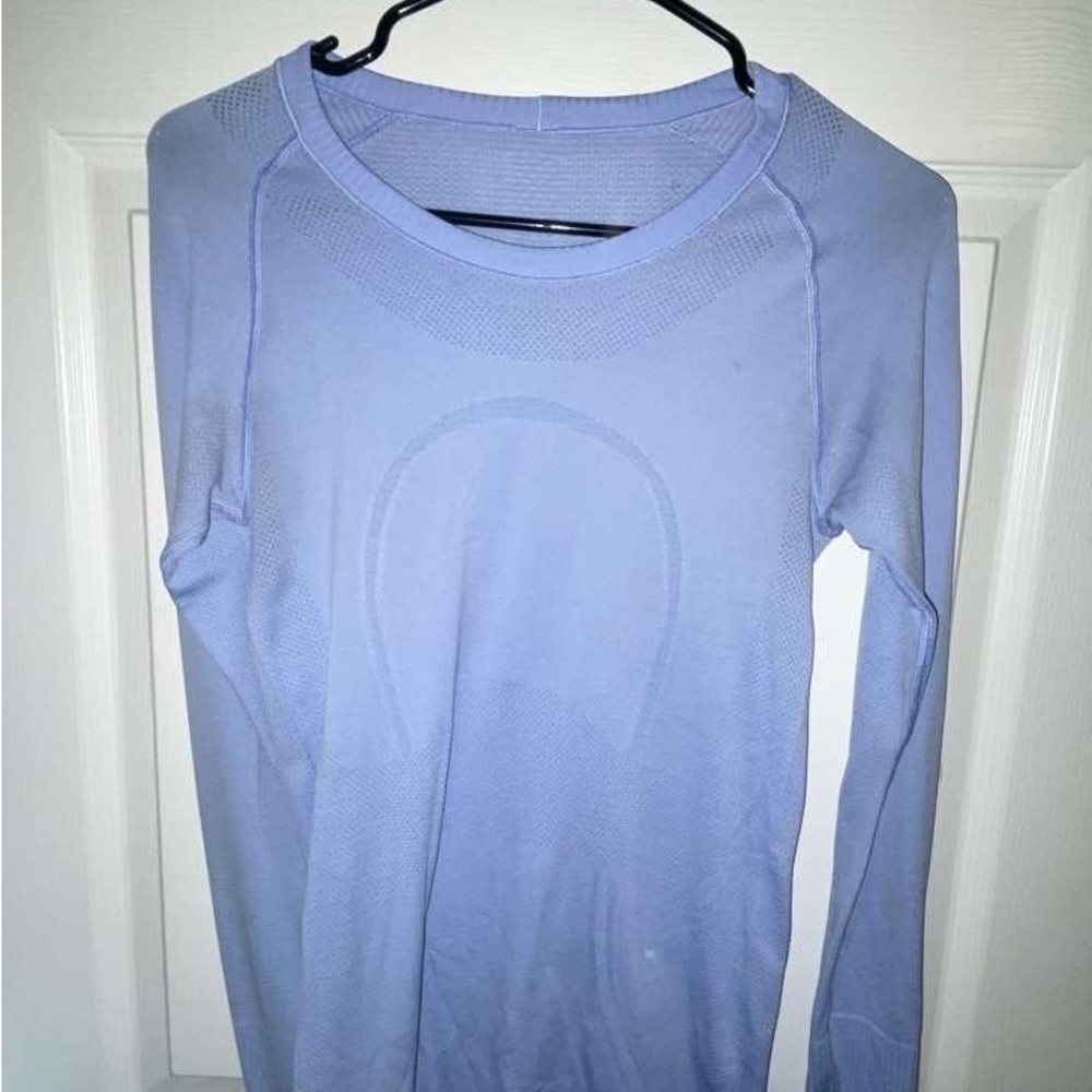 lululemon athletica Light Blue Long Sleeve Tee